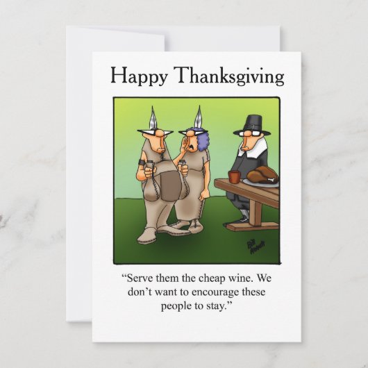 Invitations de l'Humour de Thanksgiving "Spectickl (Devant)