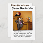 Invitations de l'Humour de Thanksgiving "Spectickl (Devant / Derrière)