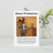 Invitations de l'Humour de Thanksgiving "Spectickl (Debout devant)