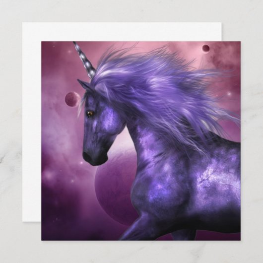 Invitations de licorne (Devant / Derrière)