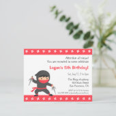 Invitations de Little Ninja Anniversaire de enfant (Debout devant)