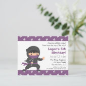 Invitations de Little Ninja Anniversaire de enfant (Debout devant)