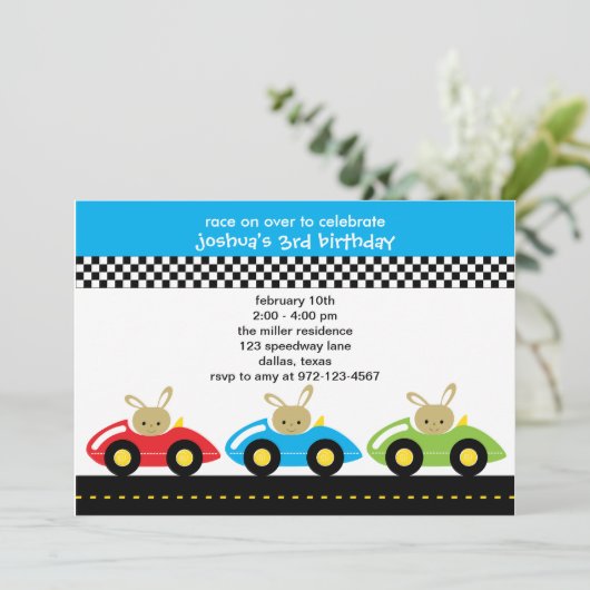 Invitations de Little Racers (Debout devant)