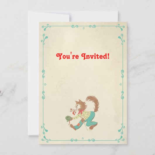 Invitations de Little Red Riding Hood (Dos)