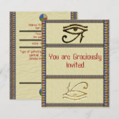 Invitations de l'oeil d'Horus (Devant / Derrière)