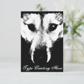 Invitations de loups de peluche personnalisées Car (Debout devant)