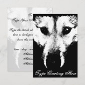 Invitations de loups de peluche personnalisées Car (Devant / Derrière)