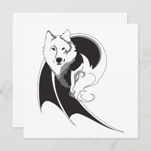 Invitations de loups et de dragons (Devant / Derrière)