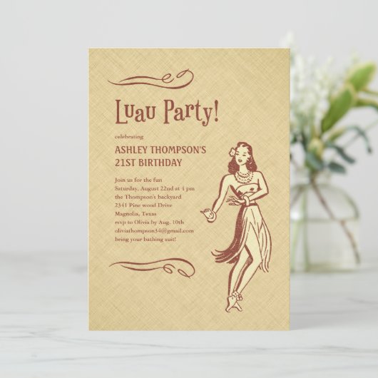 Invitations de Luau (Debout devant)