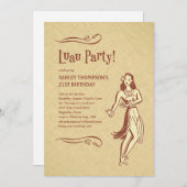 Invitations de Luau (Devant / Derrière)