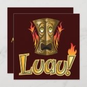 Invitations de Luau 3 Party (Devant / Derrière)