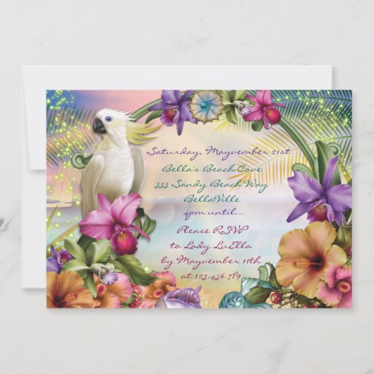 Invitations de Luau, invitations orientées de Luau (Dos)