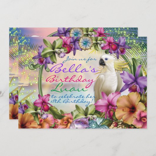 Invitations de Luau, invitations orientées de Luau (Devant / Derrière)