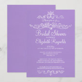 Invitations de luxe de Fête de la mariée de (Devant / Derrière)