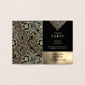Invitations de luxe Foil Black Graduation Party (Intérieur)