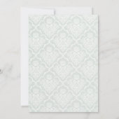 Invitations de luxe simples de mariage damassé (Dos)