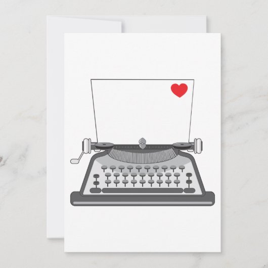 Invitations de machine à écrire vintages (Devant)