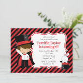 Invitations de magiciens pour garçons (Noir rouge) (Debout devant)