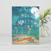 Invitations de maisons hantées d'Halloween (Debout devant)