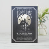 Invitations de maisons hantées d'Halloween (Debout devant)