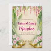 Invitations de Mandap numérique Mahurat Invitation (Devant)