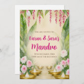 Invitations de Mandap numérique Mahurat Invitation (Devant / Derrière)