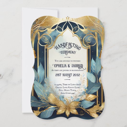 INVITATIONS DE MANIPULATION TURQUOISE OR ETHÉRÉAL (Devant)