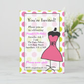 Invitations de mannequins roses et vertes (Debout devant)