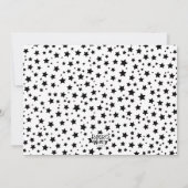 Invitations de manucure Rose Black Stars Anniversa (Dos)