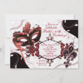 Invitations de Mardi Gras Masquerade Party (Dos)