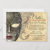 Invitations de Mardi Gras Masquerade Party (Devant)