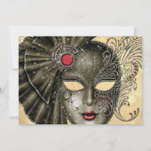 Invitations de Mardi Gras Masquerade Party (Dos)