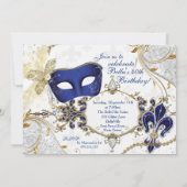 Invitations de Mardi Gras Masquerade Party (Dos)