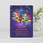 Invitations de Mardi Gras Masques (Debout devant)