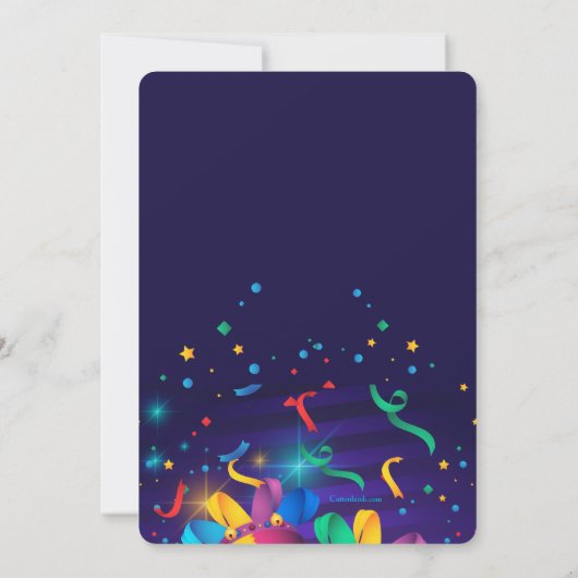 Invitations de Mardi Gras Masques (Dos)