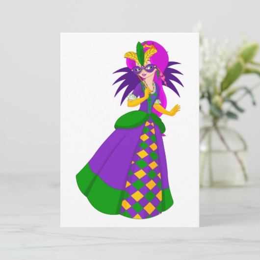 Invitations de Mardi Gras Queen (Debout devant)