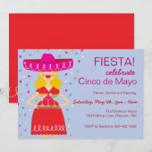 Invitations de margarita de Cinco De Mayo (Devant / Derrière)