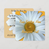 Invitations de marguerite Carte RSVP personnalisée (Devant / Derrière)