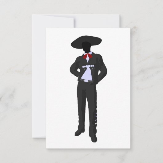 Invitations de mariachi de silhouette (Devant)