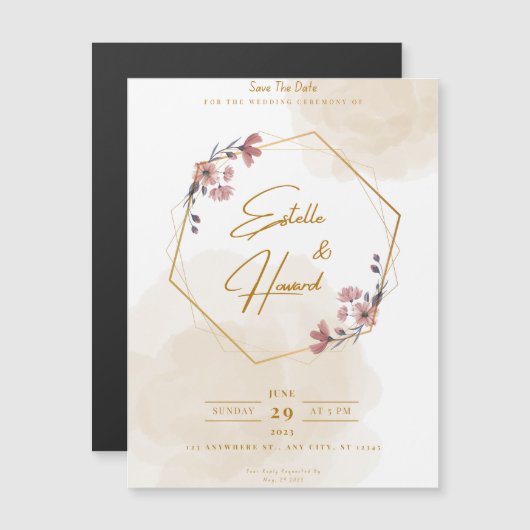 Invitations de mariage (Devant / Derrière)