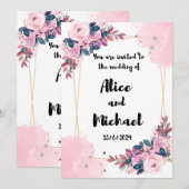 Invitations de mariage (Devant / Derrière)