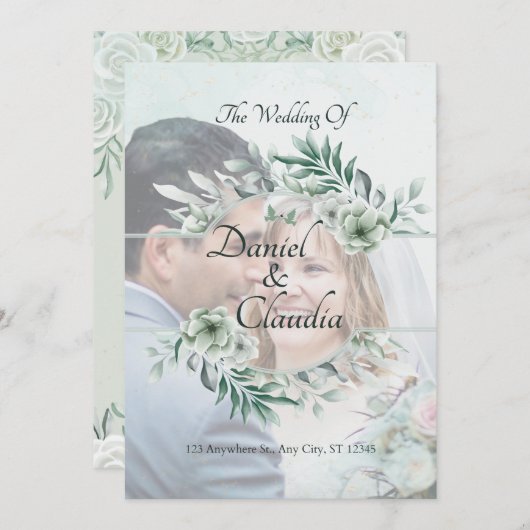 Invitations de mariage (Devant / Derrière)