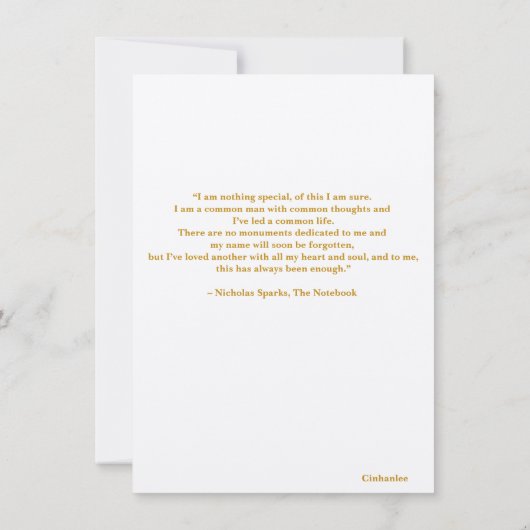 Invitations de mariage (Dos)