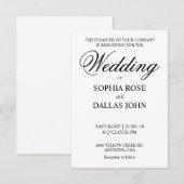 Invitations de mariage (Devant / Derrière)