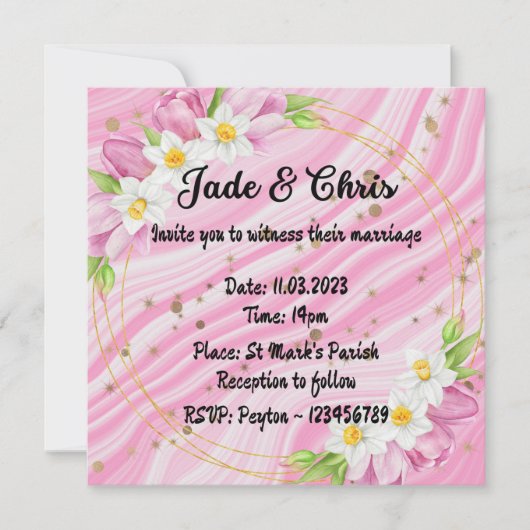 Invitations de mariage (Devant)