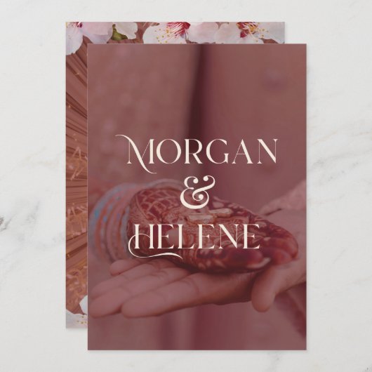 Invitations de mariage (Devant / Derrière)