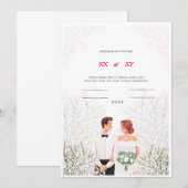 Invitations de mariage (Devant / Derrière)