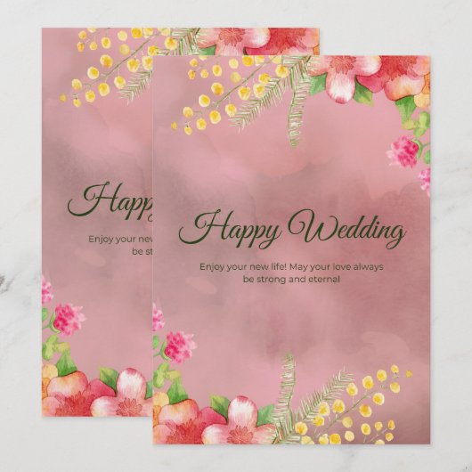 invitations de mariage (Devant / Derrière)