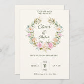 Invitations de mariage (Devant / Derrière)