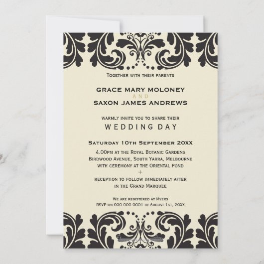 INVITATIONS DE MARIAGE : : 6P intuitif (Dos)